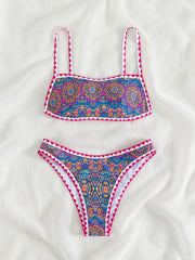 Sexy Tropical Print Bikini Set