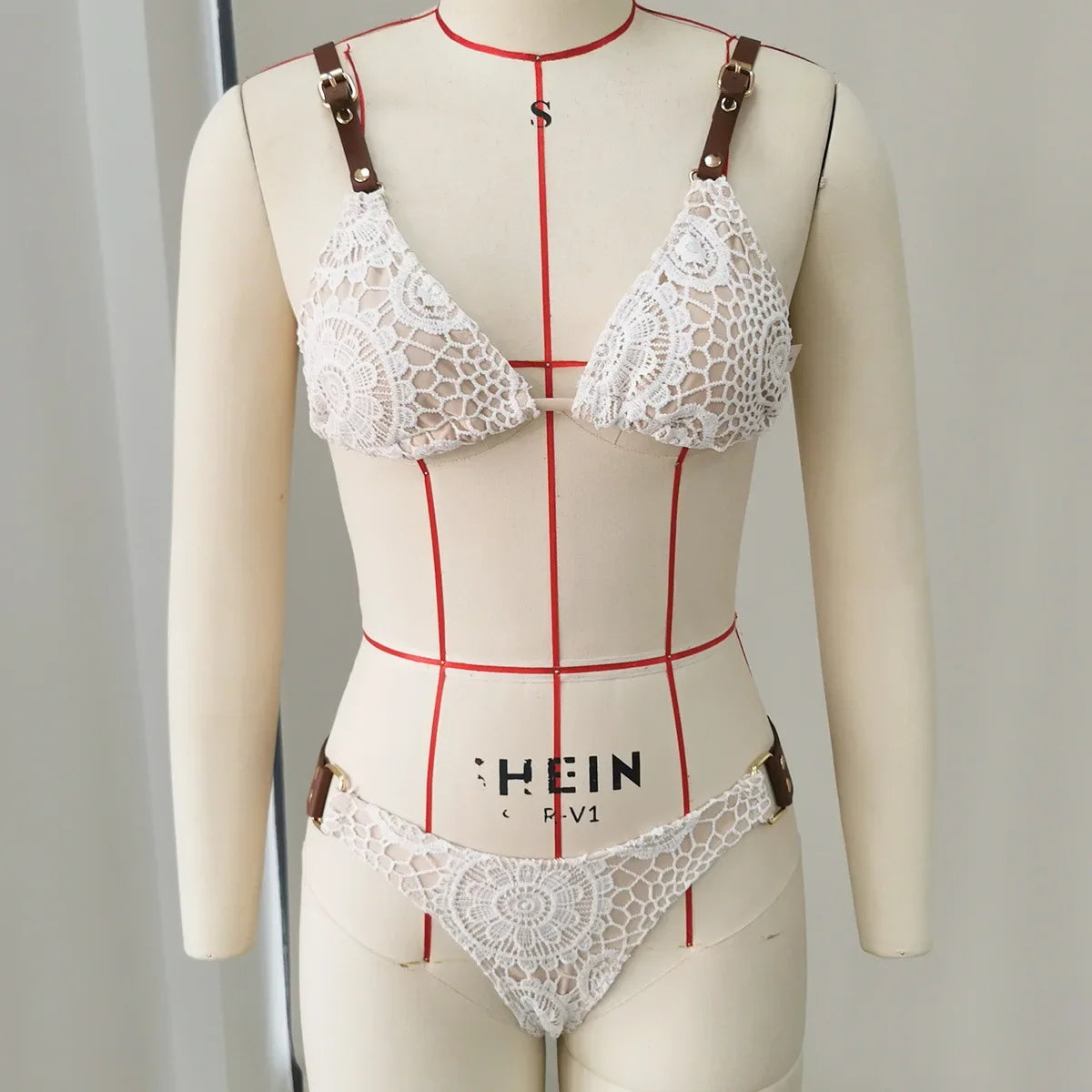 Sexy White Lace Bikini Set