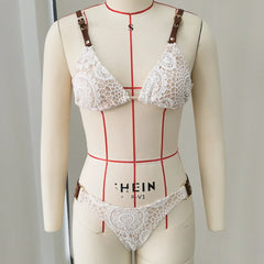 Sexy White Lace Bikini Set