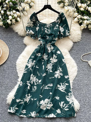 Vacation Print Party Dress