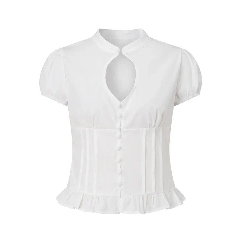 Y2K Vintage Coquette Cropped Tops