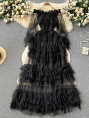 Mesh Party Long Dress