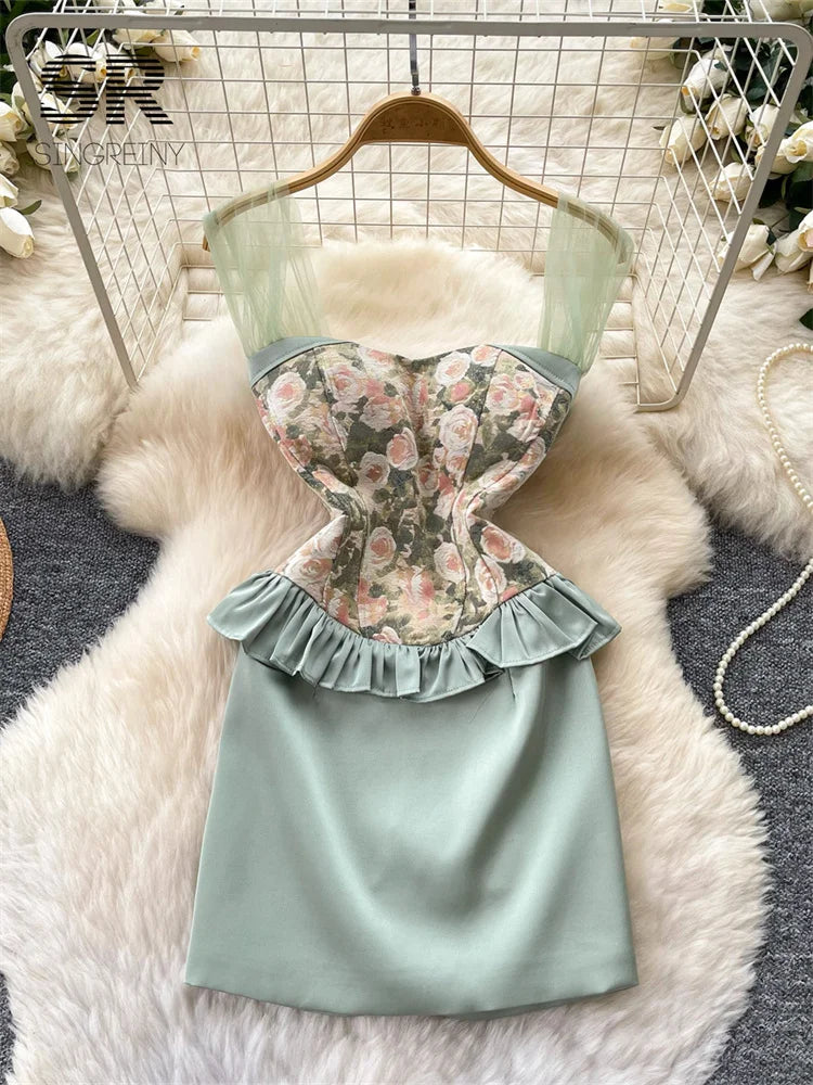 Floral Satin Dress