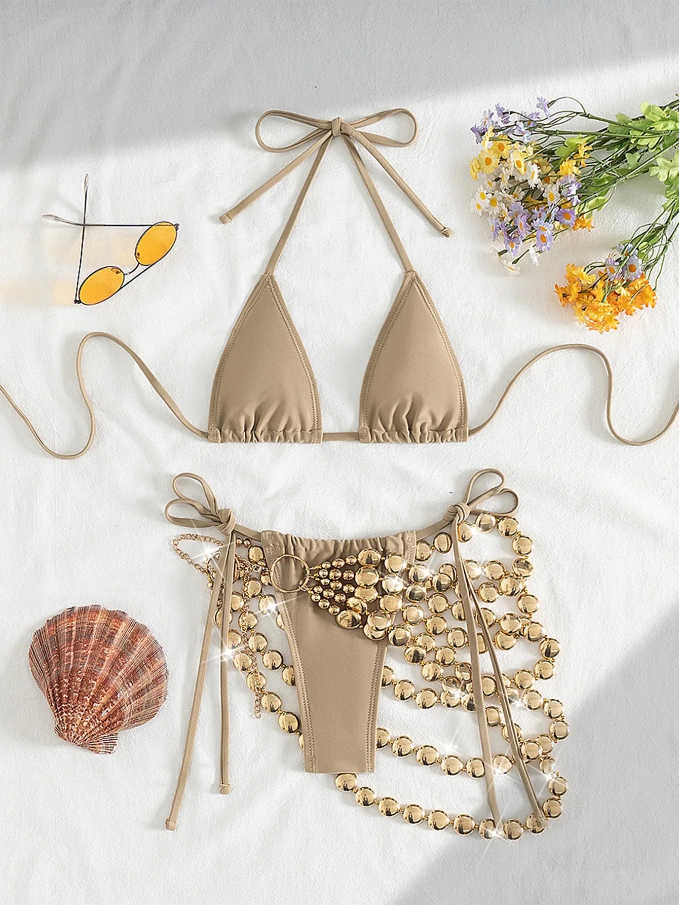 New Khaki Bikini Set