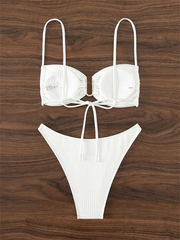 Sexy U Neck Bikini Set