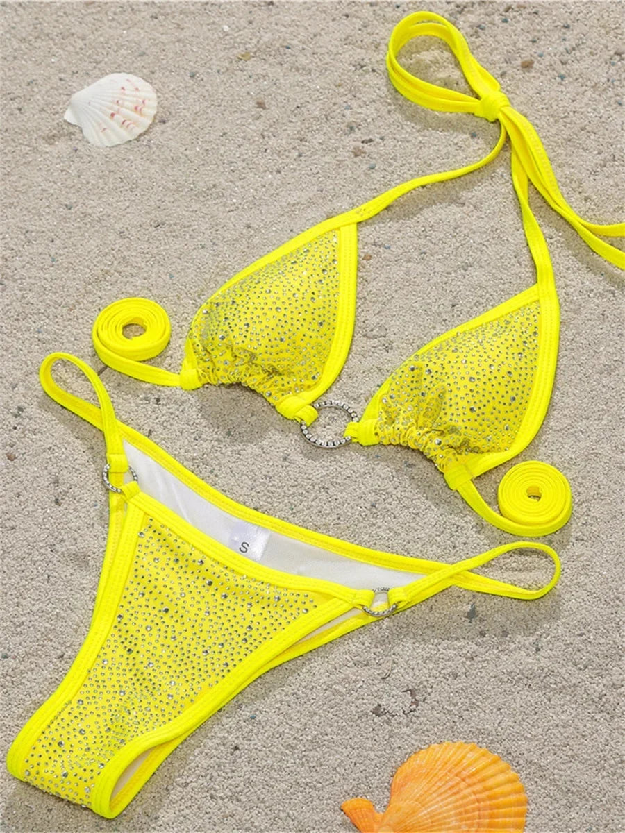 Sexy Sequin Rhinestone Bikini