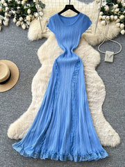 Lace Knitted Long Dress