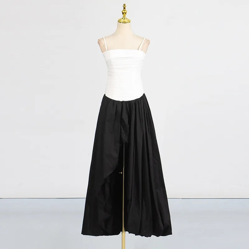 Strapless Solid Color Maxi Dress