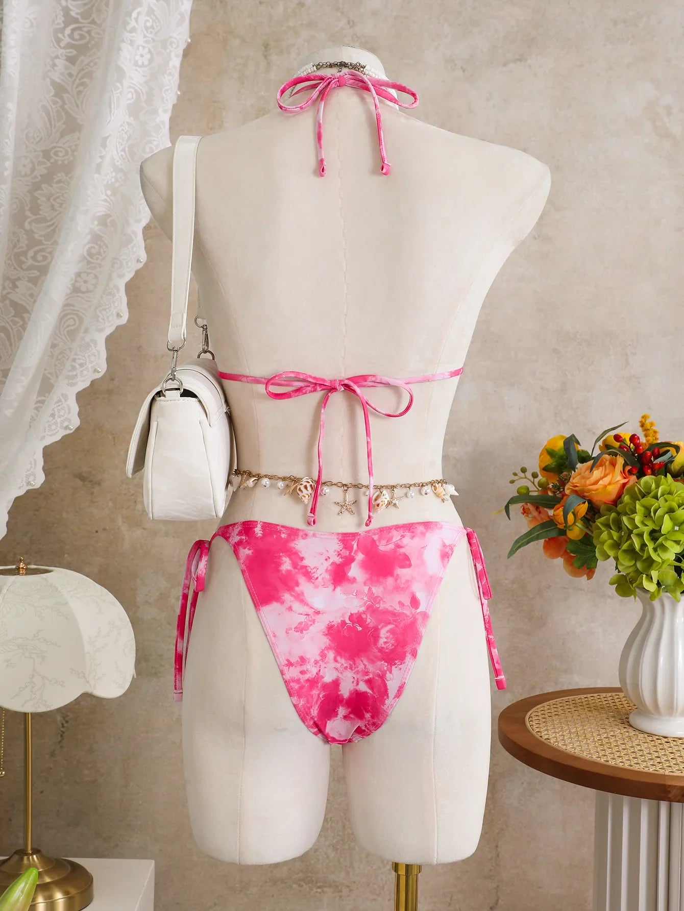 New Pink Tie Dye Gradient Bikini
