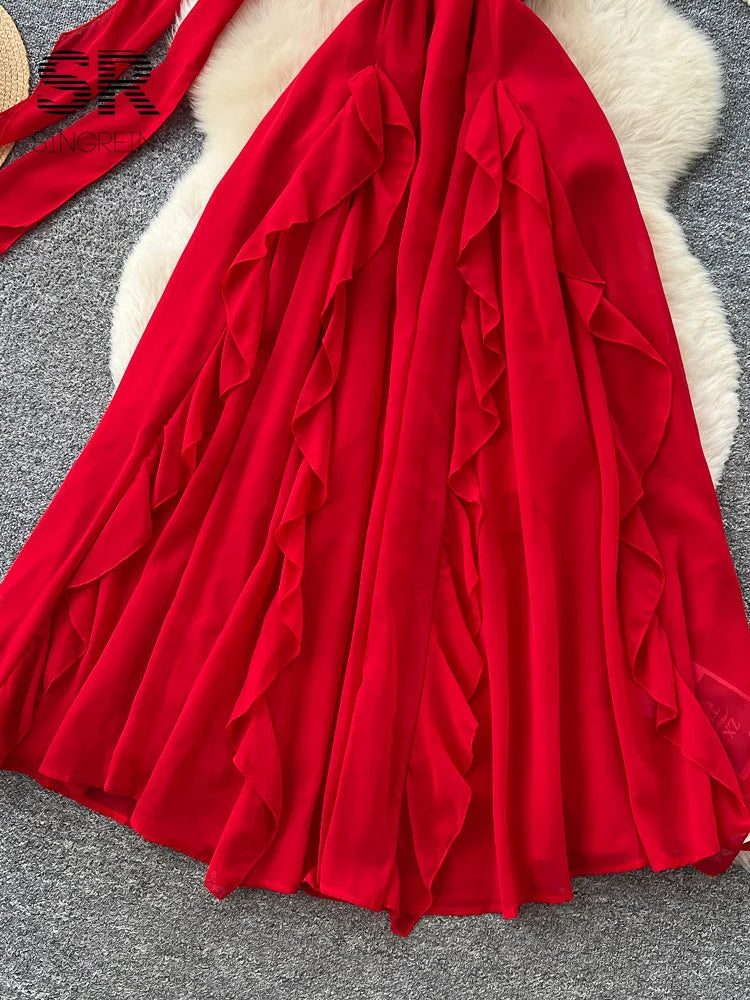 Flowy Chiffon Vacation Dress