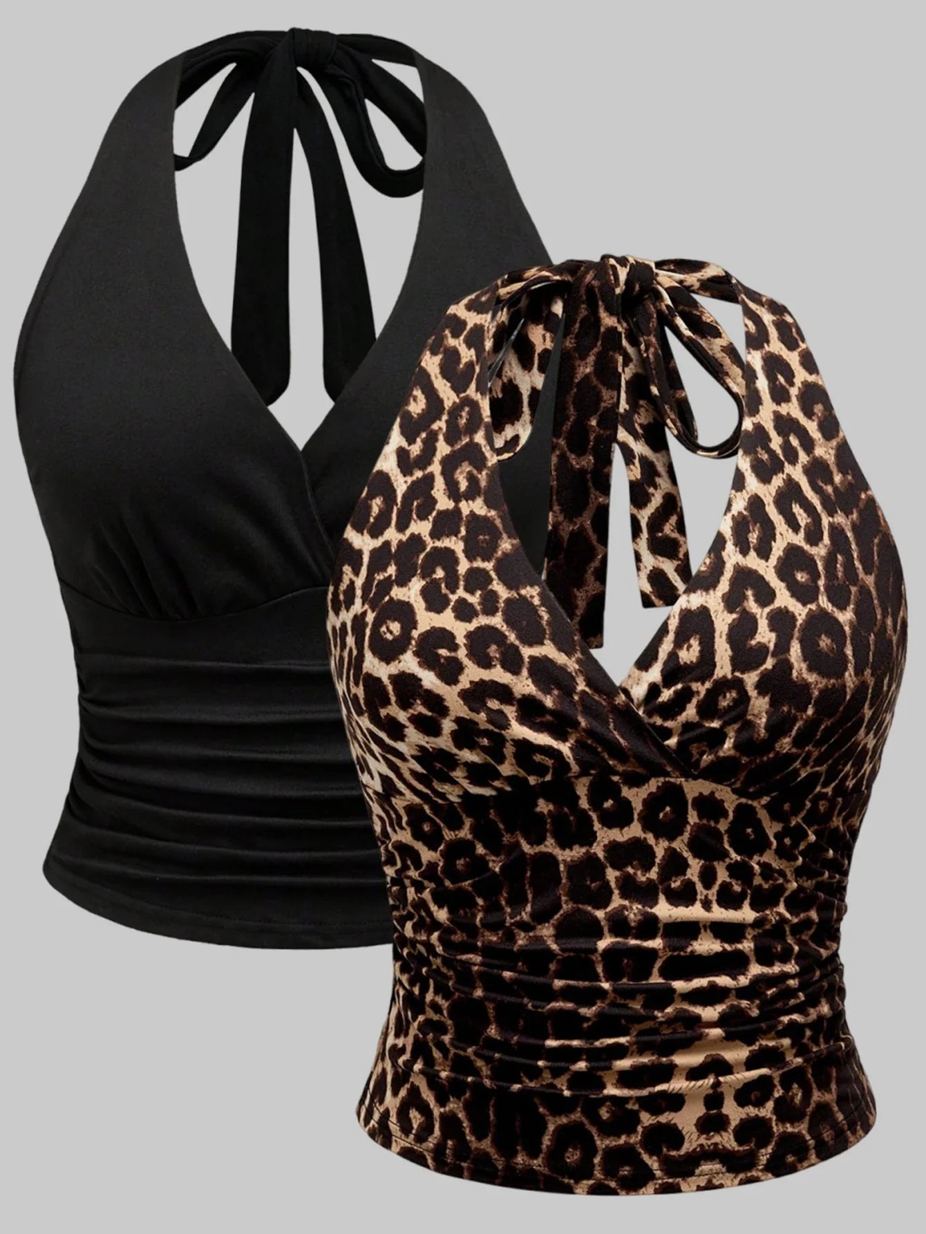 Women's 2 Piece Halter Cami Top
