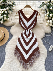 Argyle Pattern Knitted Dress