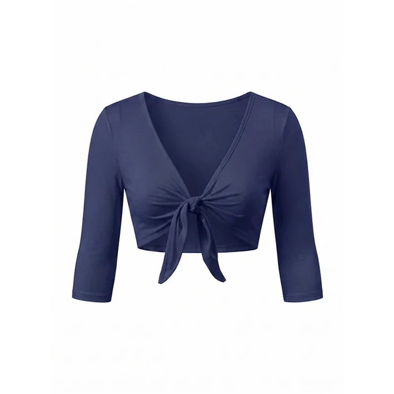 Thin Cover Up Streetwear Bolero T-shirt