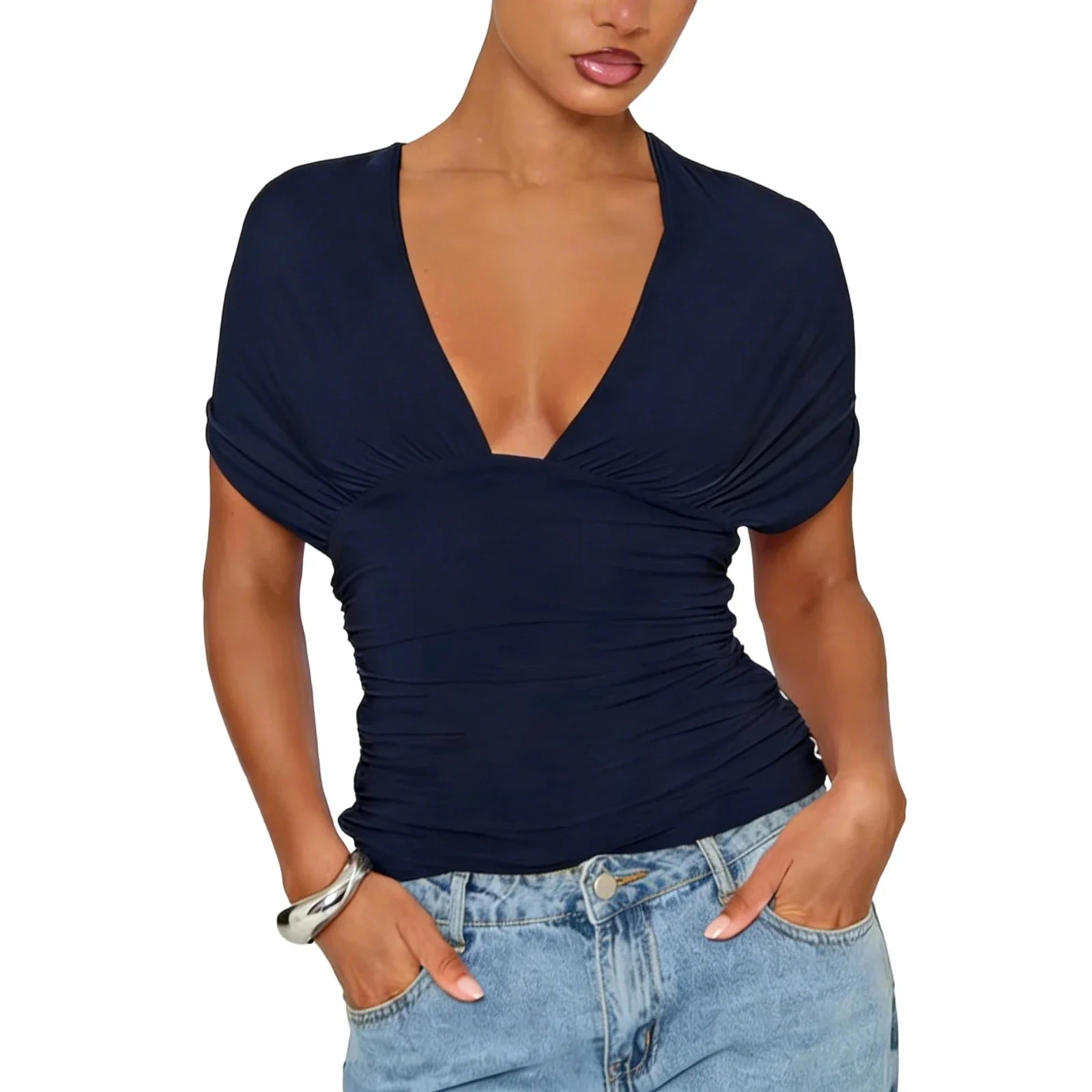 Sexy V-Neck T-shirts Tops