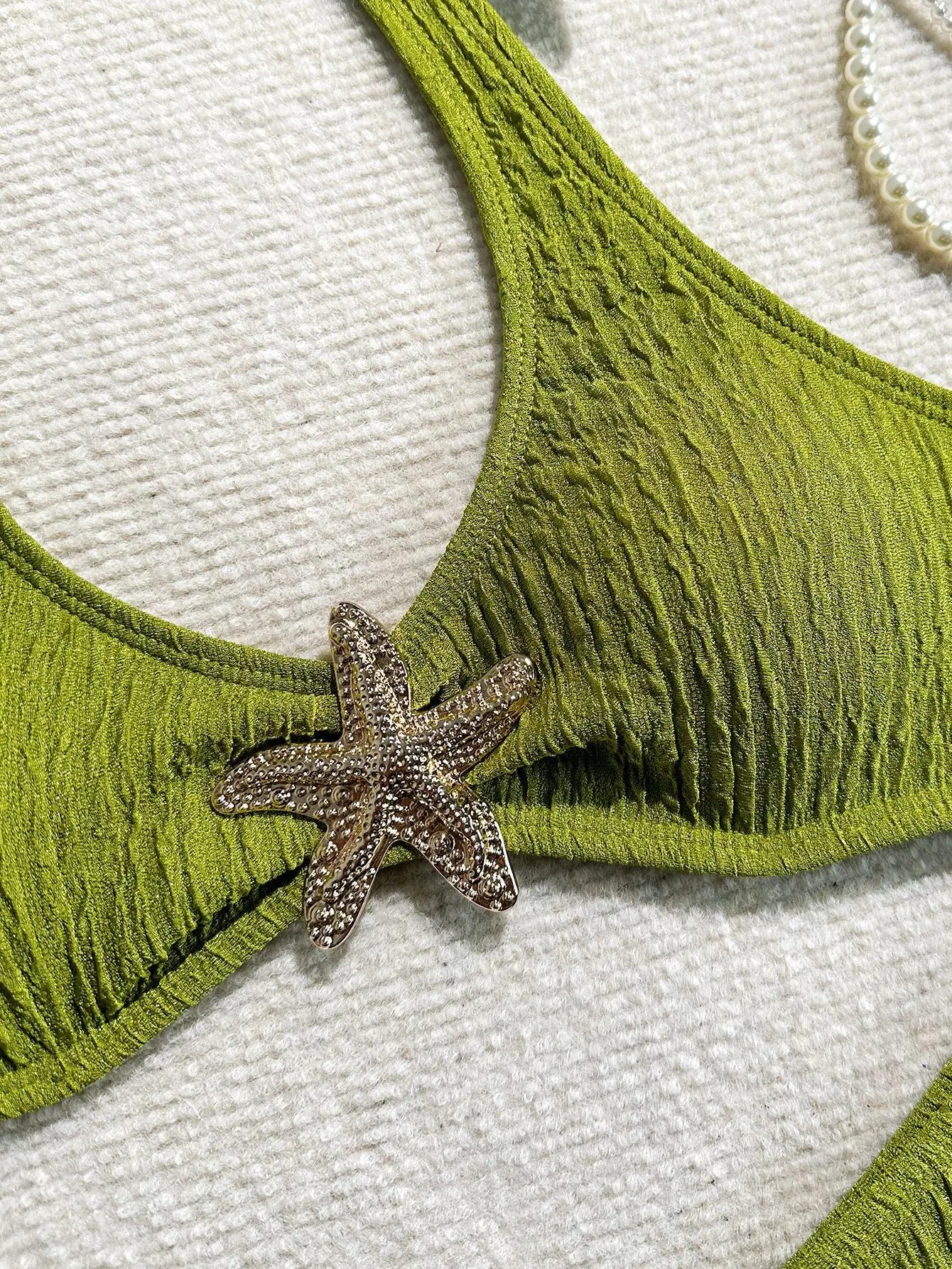Sexy Metal Starfish Micro Bikini Set