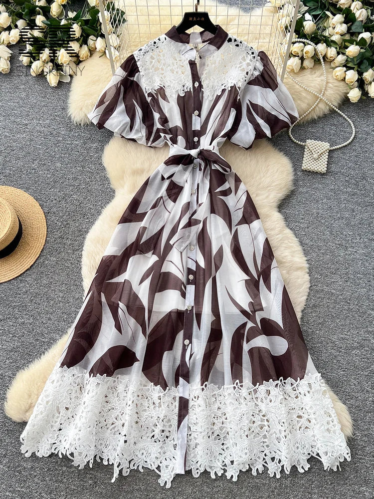 Holiday Print Dress