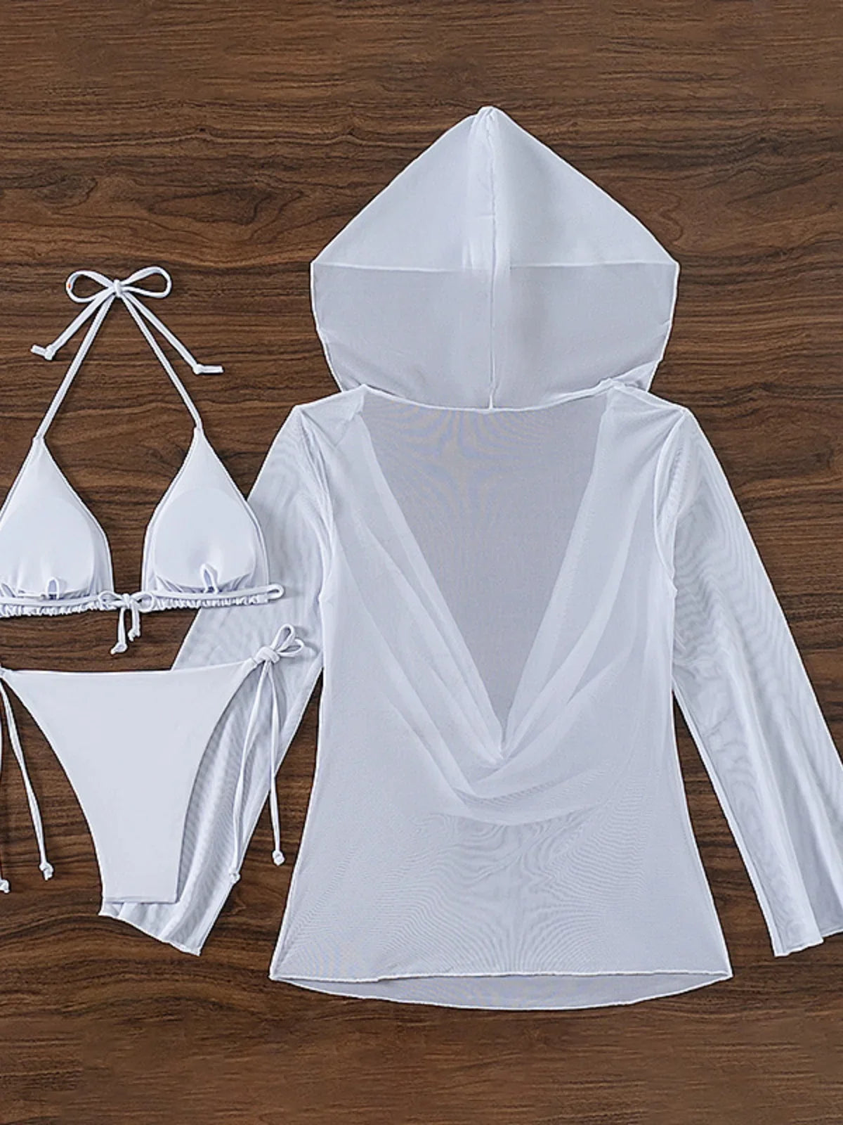 Sexy White Black Bikini Set
