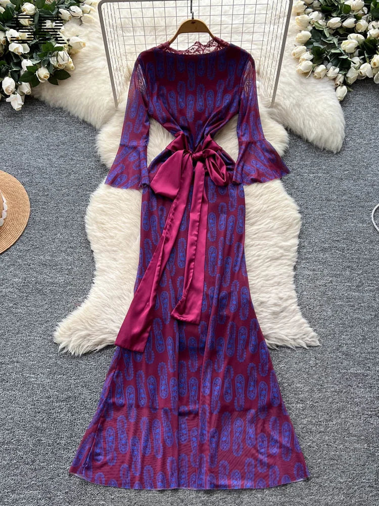 Senior Print Sexy Dress
