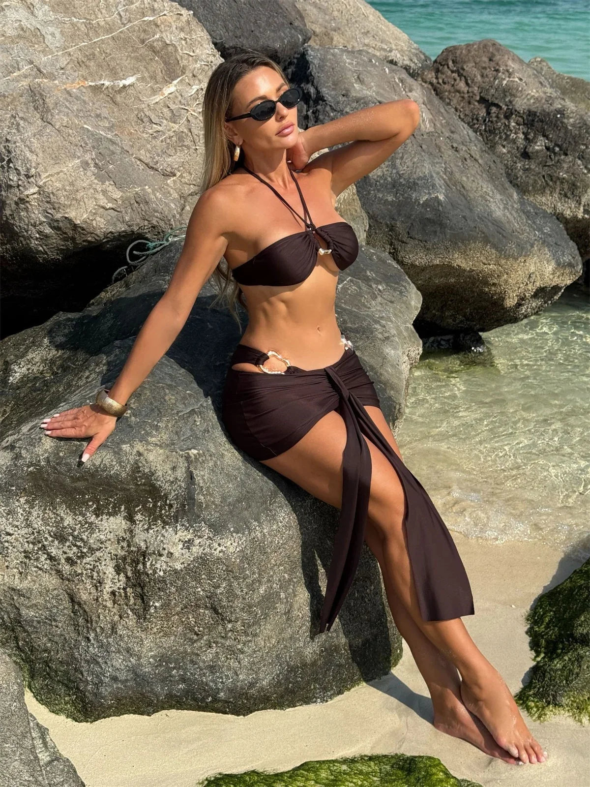 Sexy Coffee Bikini Set