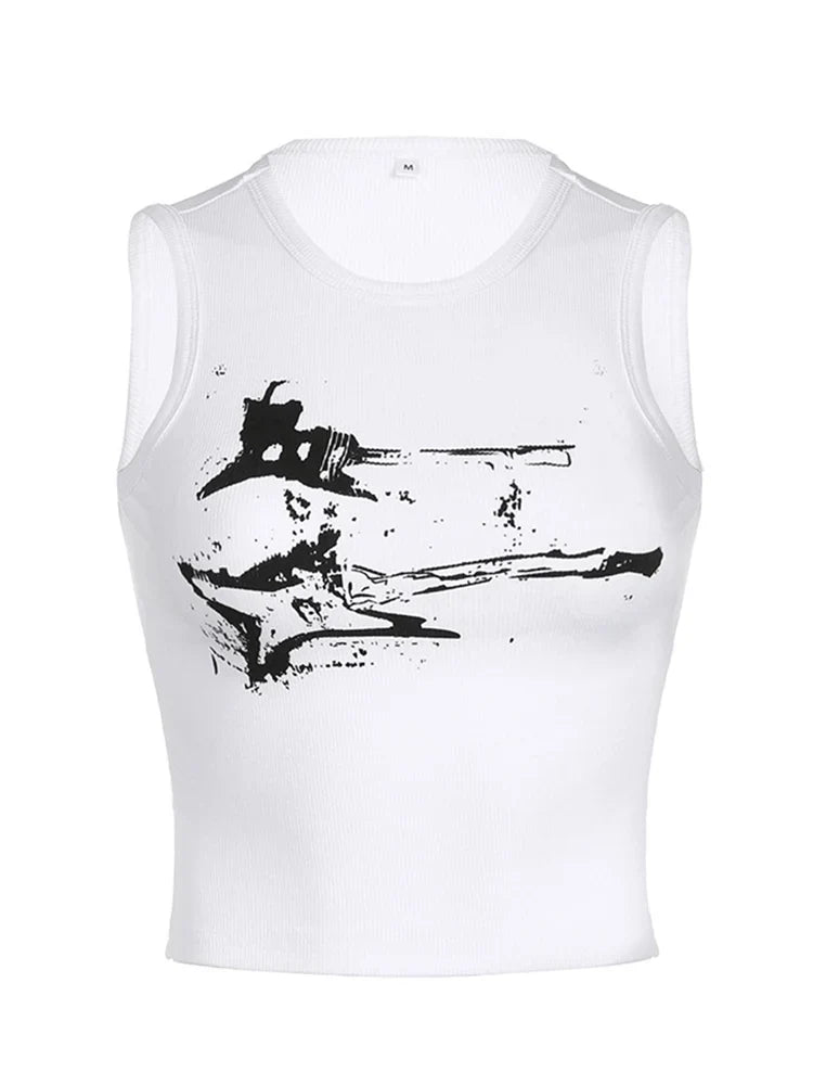 Women's Y2K Casual Ribbed Sleeveless Tank Top