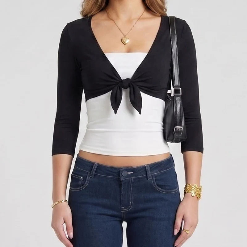 Thin Cover Up Streetwear Bolero T-shirt
