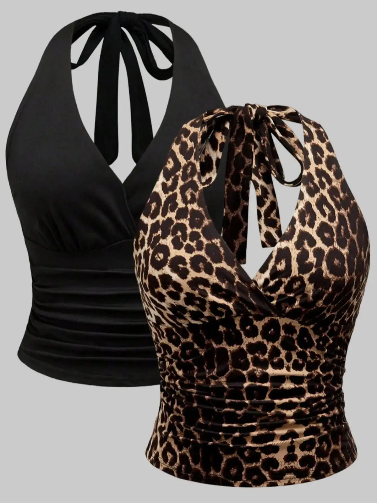 Women's 2 Piece Halter Cami Top