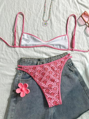 XS - XL Flowers Printed High Leg Cut Bikini