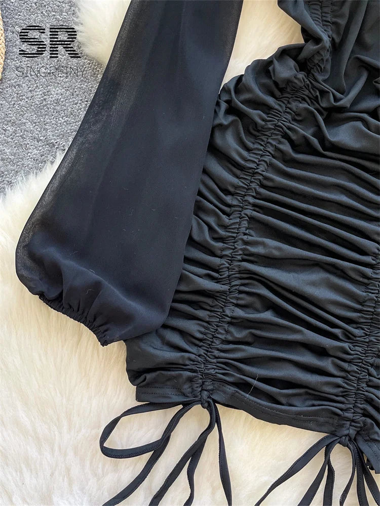 Ladies Black Bodycon Dress