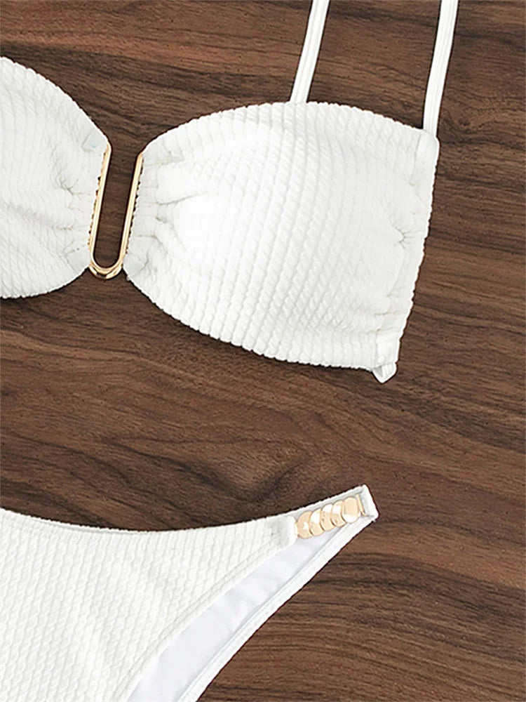 Sexy U Neck Bikini Set