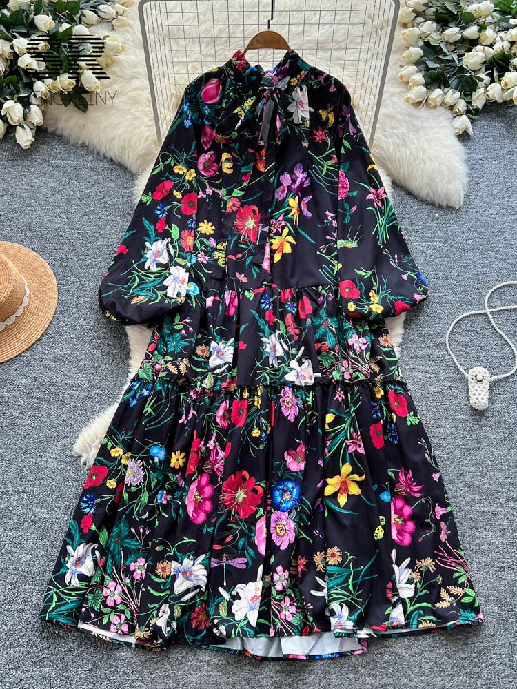 Bohemian Floral Oversize Dress
