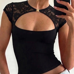 Women's Lace Going Out Crop Tops