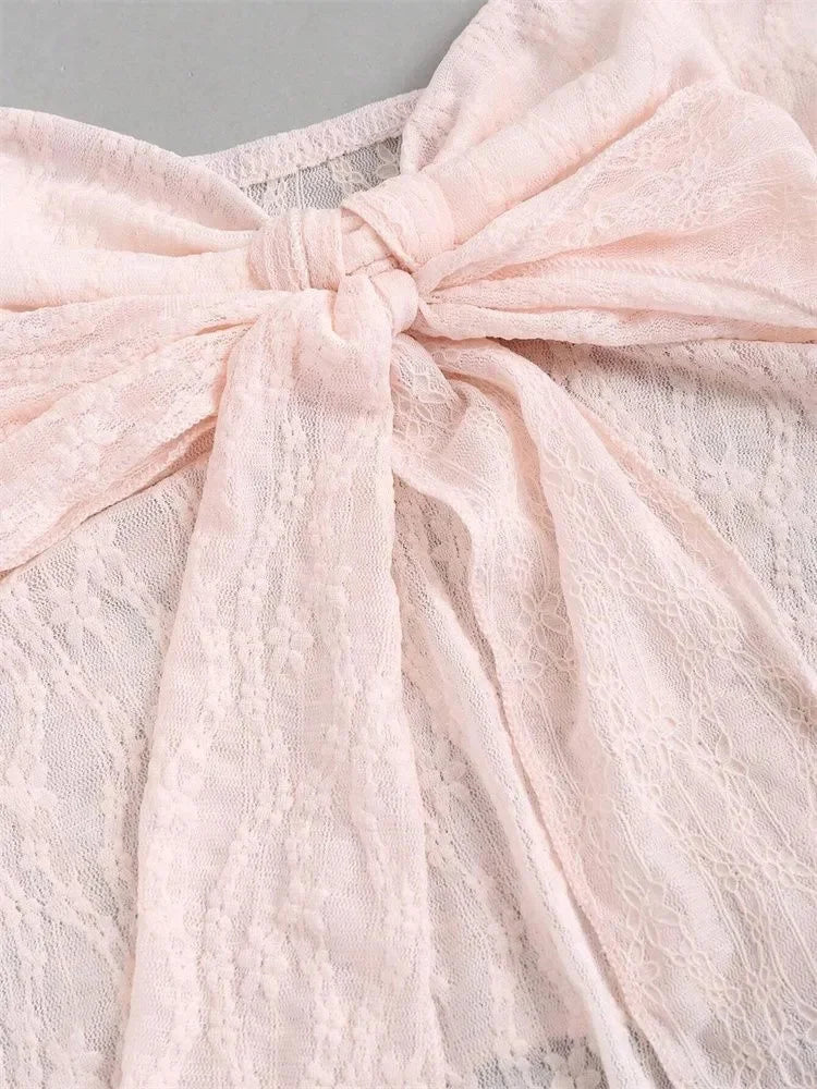 Bow knot Lace Halter Top