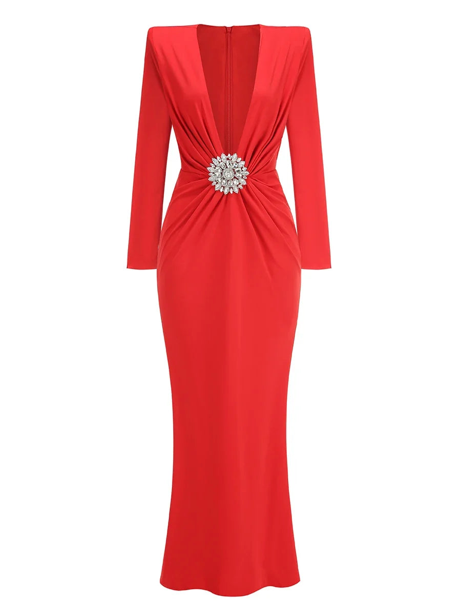 Guest Wedding party Gowns Black Maxi Dress