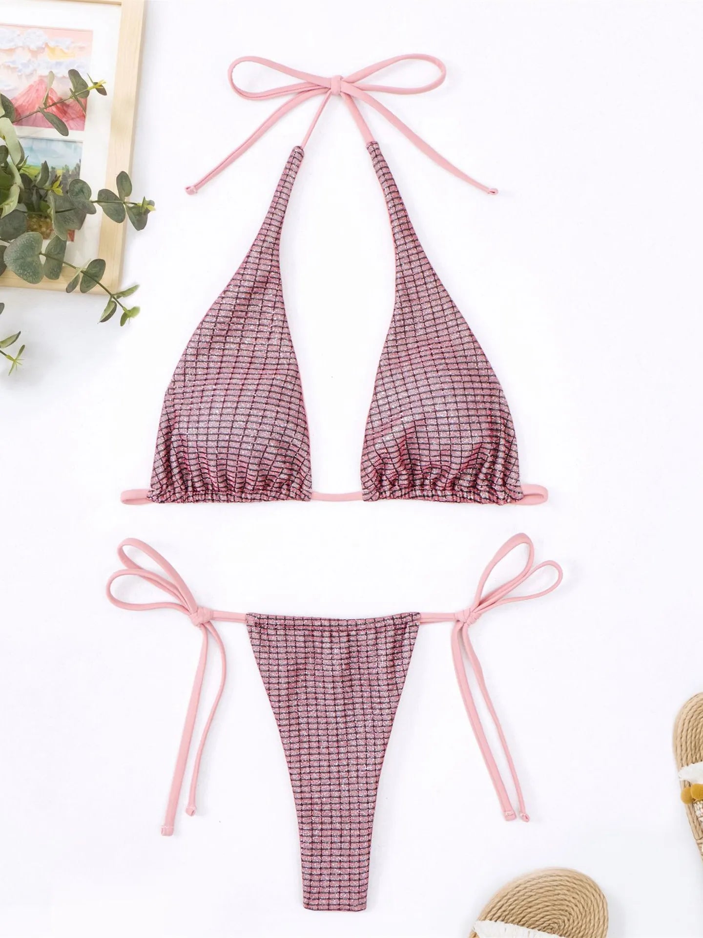 Shiny Purl Bikini Set