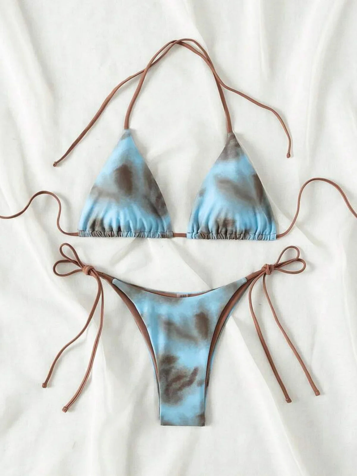 Sexy Coffee Tie Dye Gradient Micro Bikini