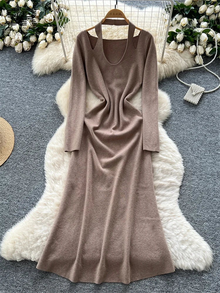 Senior Halter Knit Dress