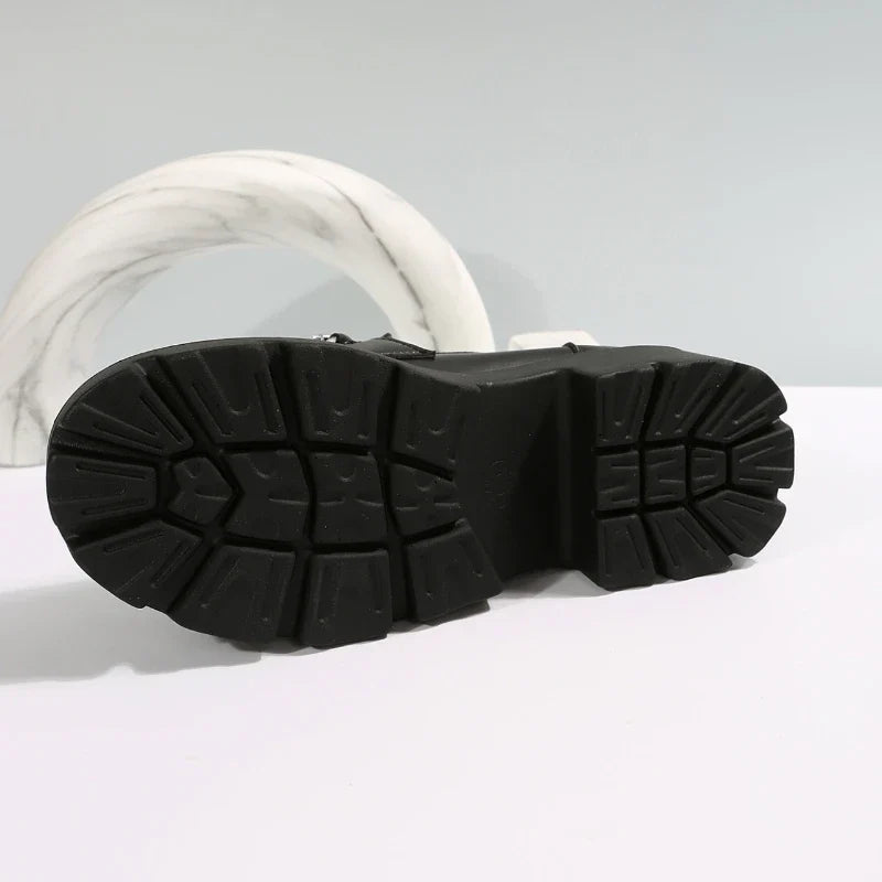 Round Toe Platform Fur British Style Casual Sneaker Oxfords Creepers Loafers
