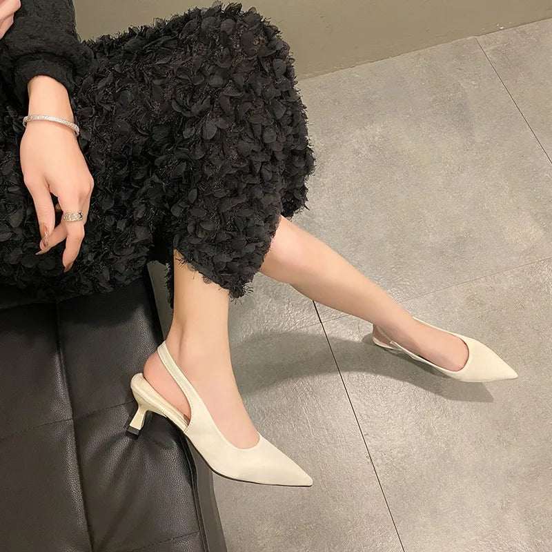 Slip-on Solid Office Career Pointed Toe Low Heel Pumps