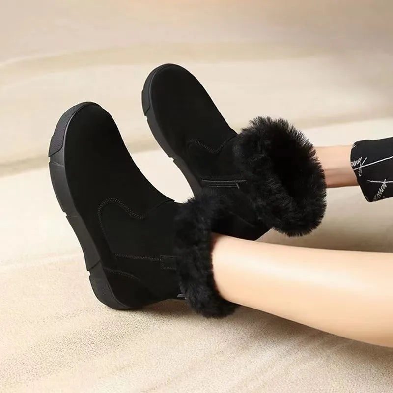 Fur Suede Wool Warm Non-slip Casual Booties Snow Boot