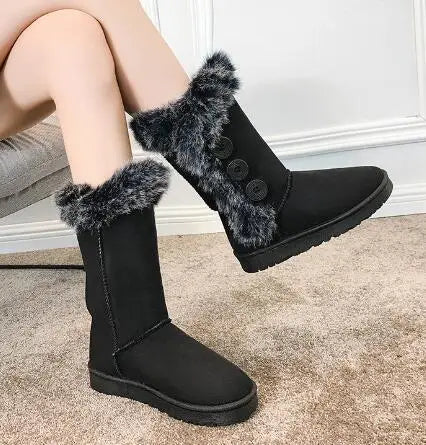 Platform Faux Fur Keep Warm Mid-Calf Women's Snow Boot