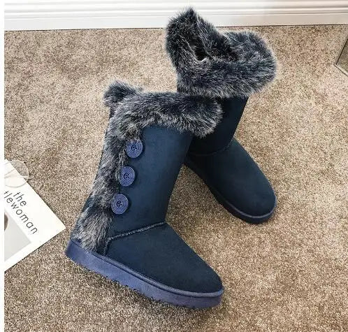 Platform Faux Fur Keep Warm Mid-Calf Women's Snow Boot