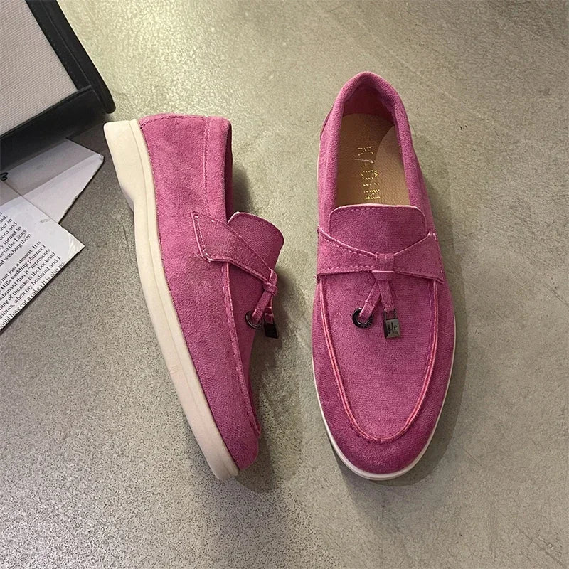 Split Toe Thick Sole Casual Leather Tabi Loafers