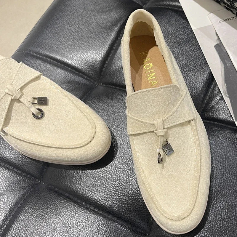 Split Toe Thick Sole Casual Leather Tabi Loafers