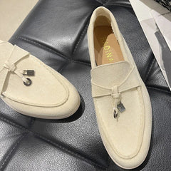 Split Toe Thick Sole Casual Leather Tabi Loafers