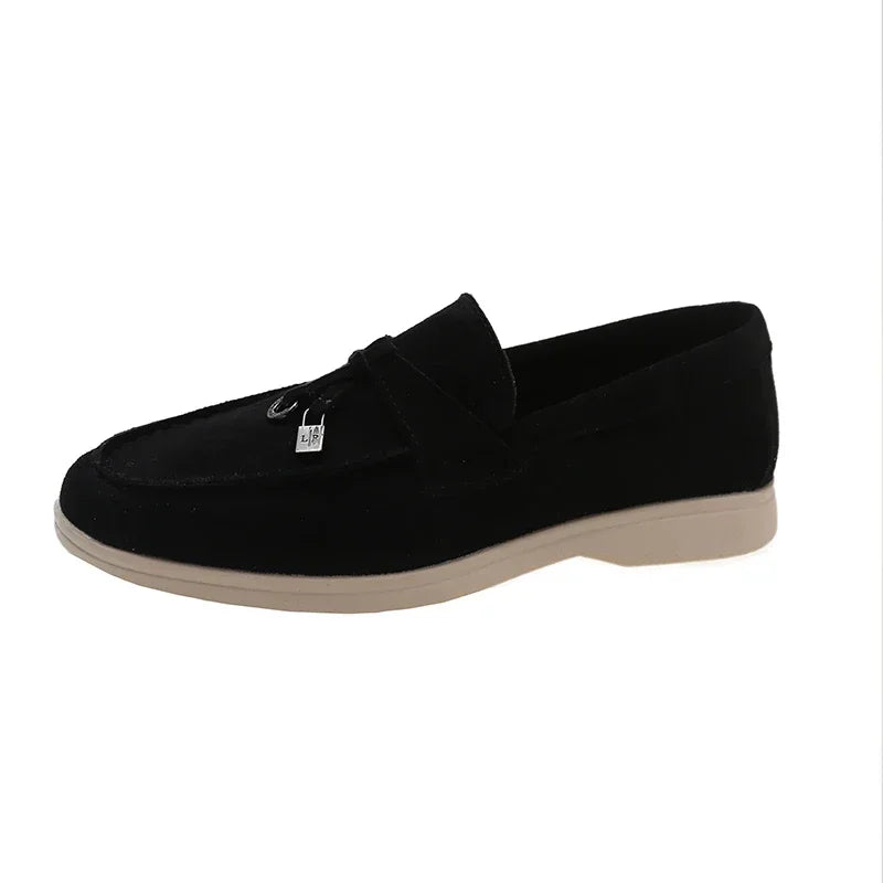 Split Toe Thick Sole Casual Leather Tabi Loafers