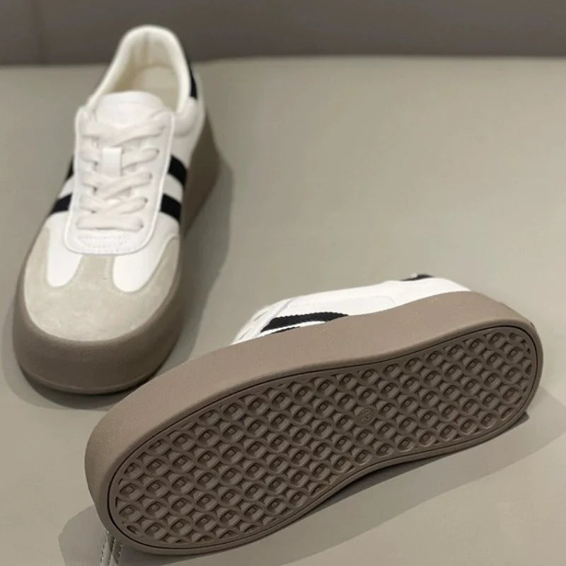 Sports Thick Sole Casual Board Shoes Cowhide Soft Sole Inside Skateboard
