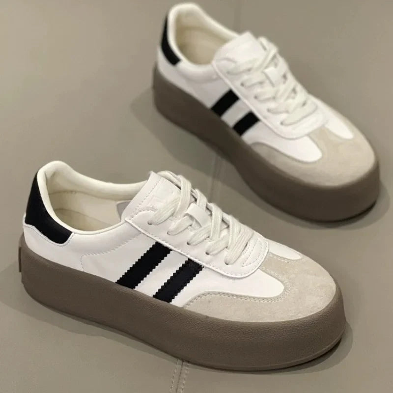 Sports Thick Sole Casual Board Shoes Cowhide Soft Sole Inside Skateboard