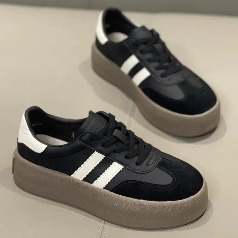 Sports Thick Sole Casual Board Shoes Cowhide Soft Sole Inside Skateboard