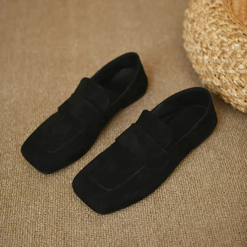 Comfort Soft Sole Square Toe Trend Spring Shallow Flats Loafers