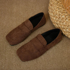Comfort Soft Sole Square Toe Trend Spring Shallow Flats Loafers
